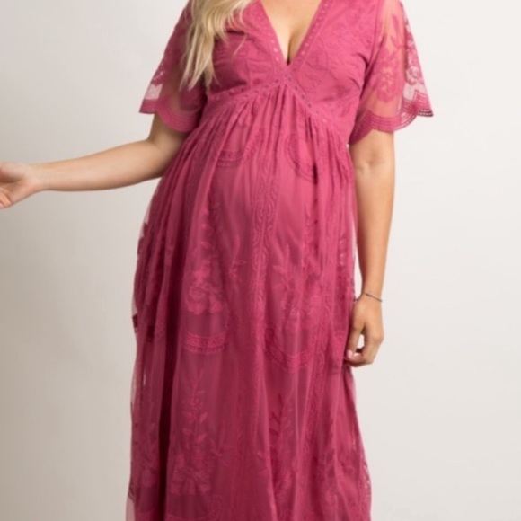 Pinkblush Dresses & Skirts - Pinkblush Lace Maternity Dress